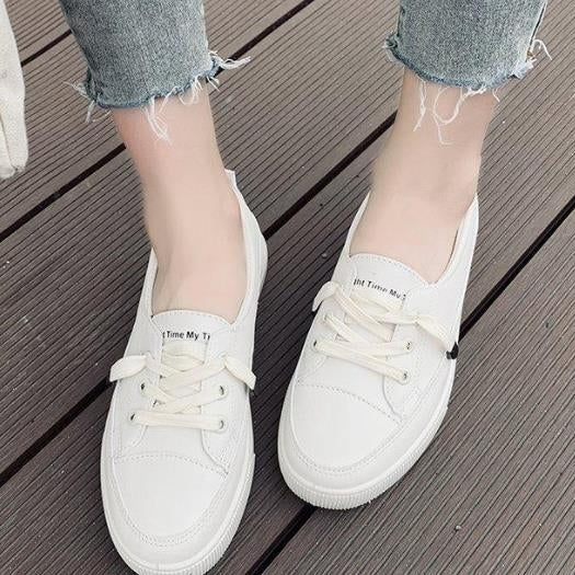 board shoes leather surface small white shoes womens Korean version versatile Instagram womens shoes Image 3