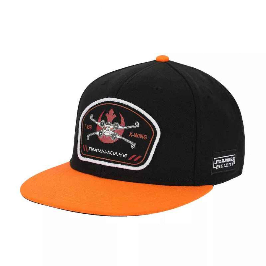 Star Wars X-Wing Patch Flat Bill Snapback Hat Image 1