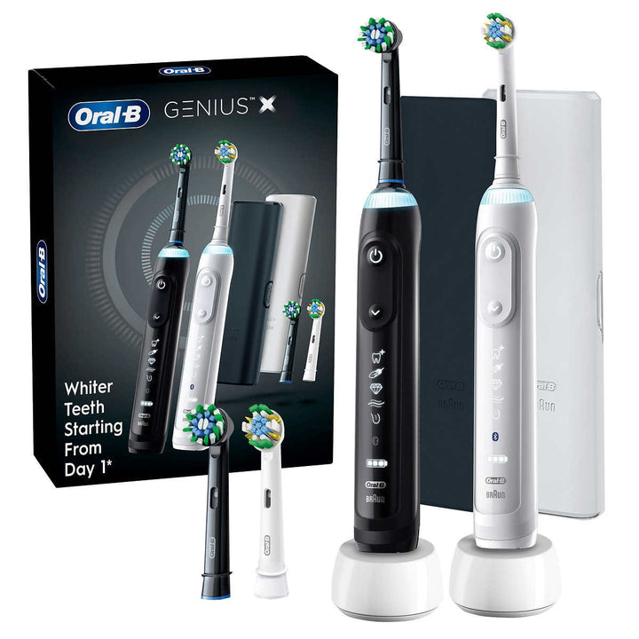 Oral-B Genius X Rechargeable Electric Toothbrush 2 Pack Image 1