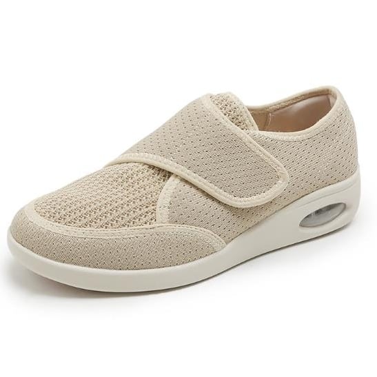 Moms Shoes Mesh Breathable Casual Shoes Fashion Air Cushioned Wedge Heels Comfortable Walking Shoes Large Image 1