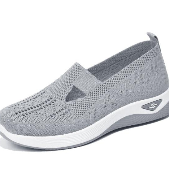 Shoes for middle-aged and elderly women breathable and comfortable in summer single shoes with soft soles casual and one Image 4