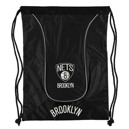 Brooklyn Nets NBA Cinch Back Sack Drawstring Bag Image 1