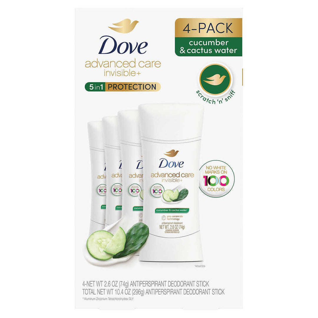 Dove Advanced Care Invisible+ Deodorant 2.6 Ounce (Pack of 4) Image 1