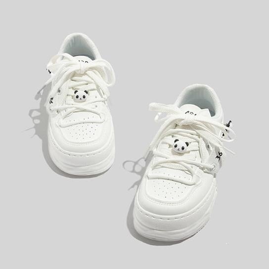 High value dress with small white shoes for womens spring student Instagram versatile sports and leisure board shoes Image 3