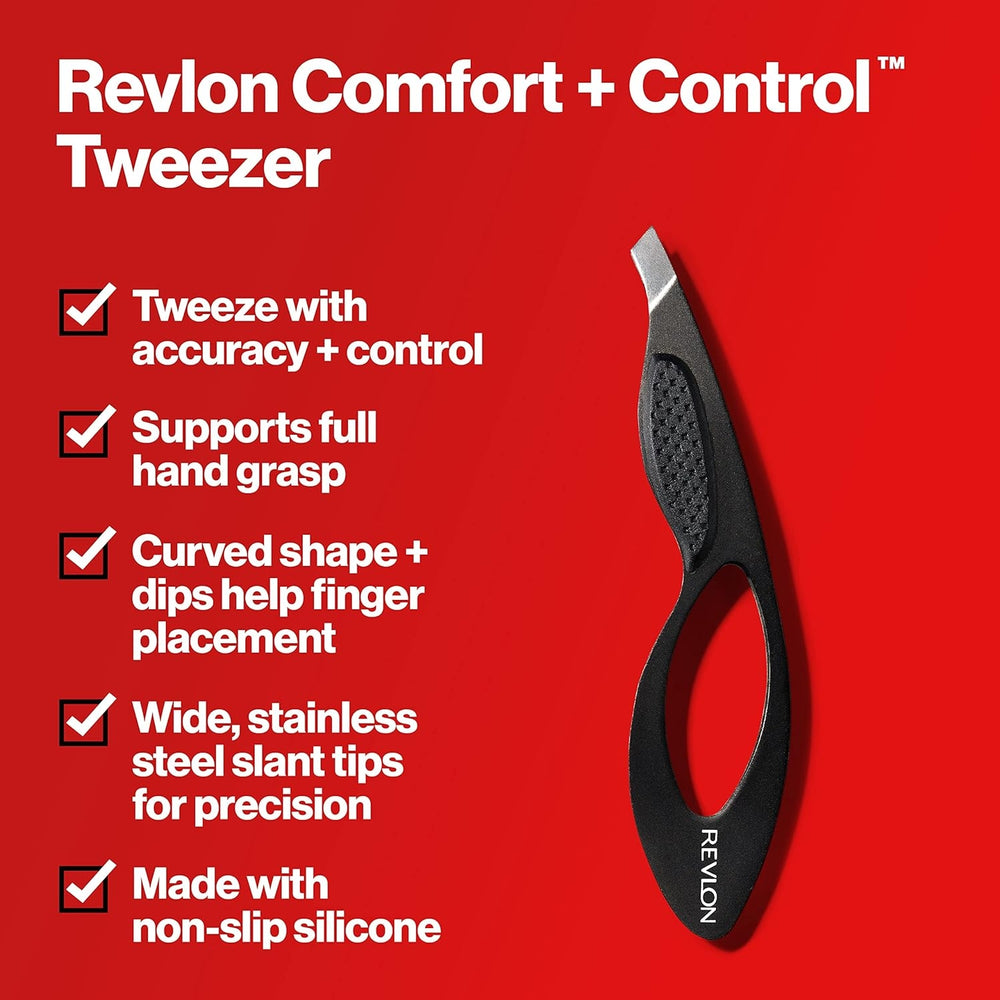 Revlon Comfort and Control Tweezer Easy to Use Eyebrow Tool with Wide Grip(2 pack) Image 2