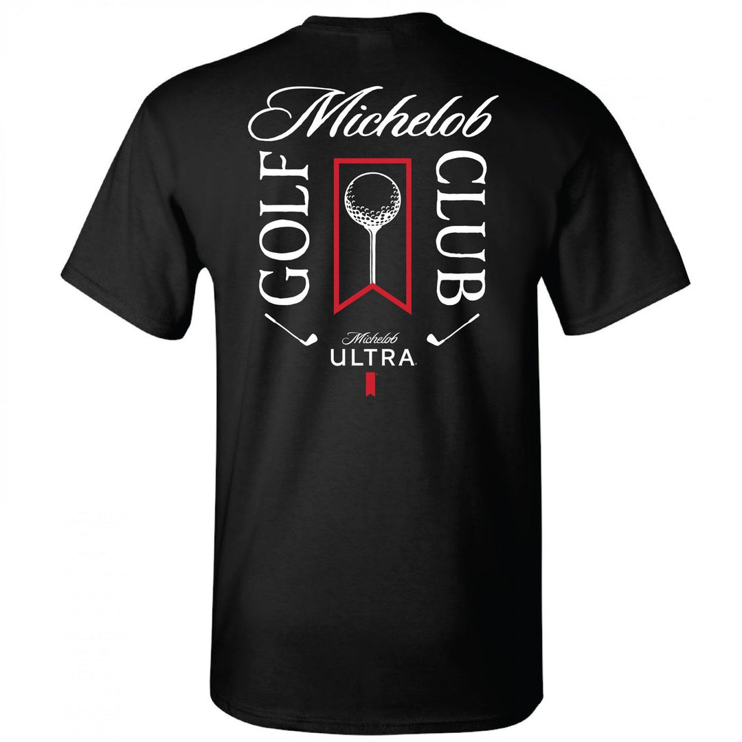 Michelob Ultra Golf Club Black Colorway Front/Back Print T-Shirt Image 2