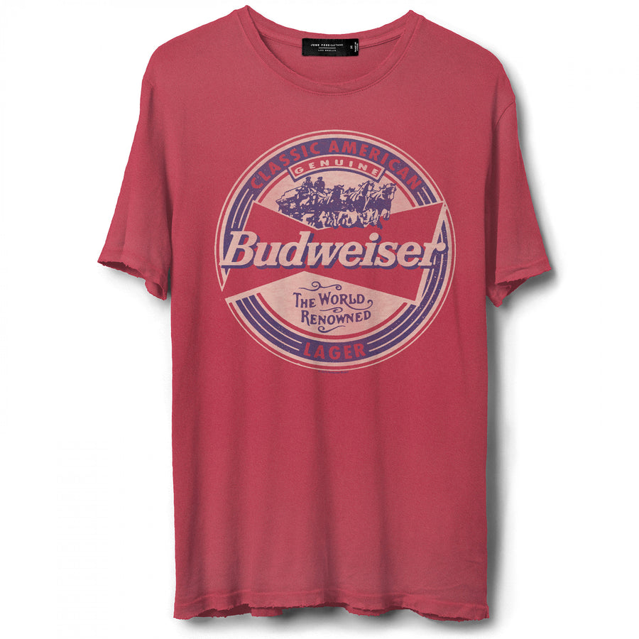 Budweiser Classic American Logo T-Shirt by Junk Food Image 1