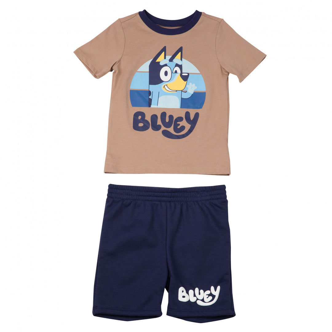Bluey Toddler Boys Shirt and Shorts 2-Piece Set Image 1