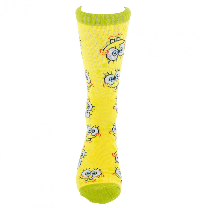 SpongeBob SquarePants Face Collage Crew Socks Image 3