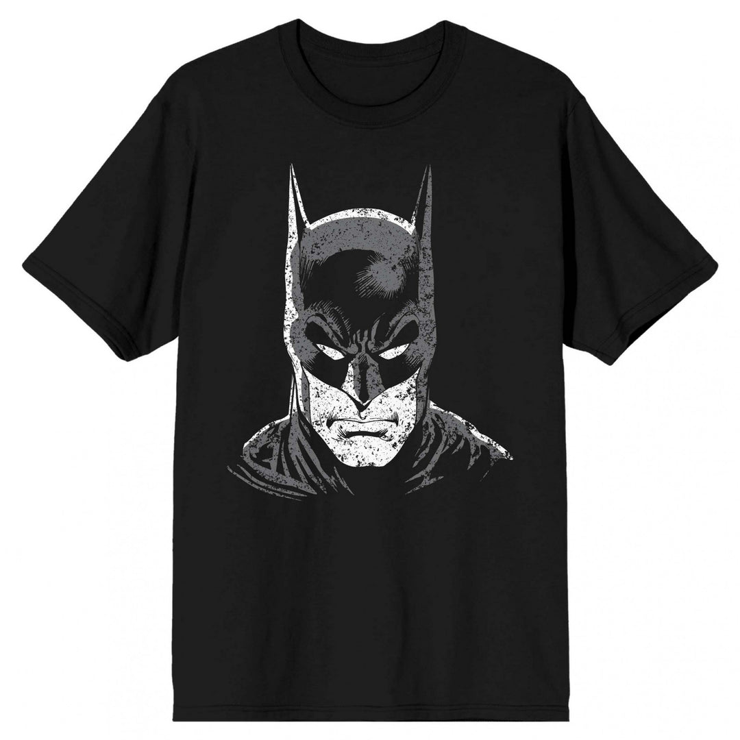 Batman Monochrome Distressed Art T-Shirt Image 1