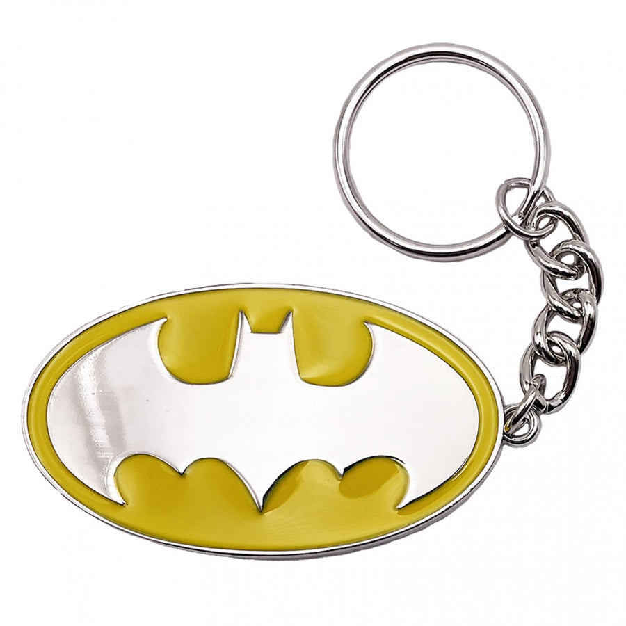 Batman Logo Metal and Enamel Keychain Image 1