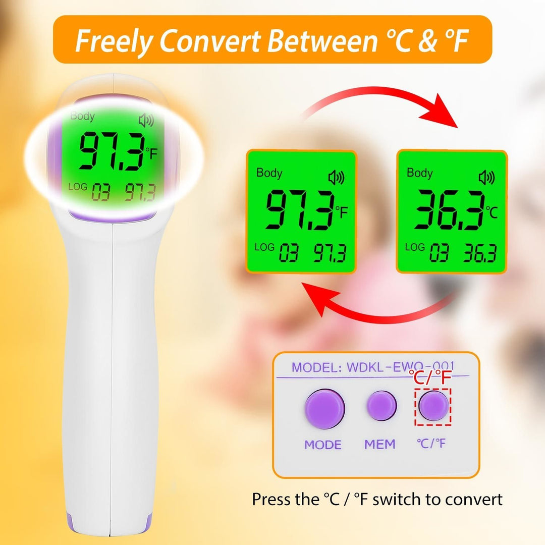 Digital Infrared Thermometer Non-contact Forehead Body Thermometer Surface Room Instant Accurate Reading Image 4