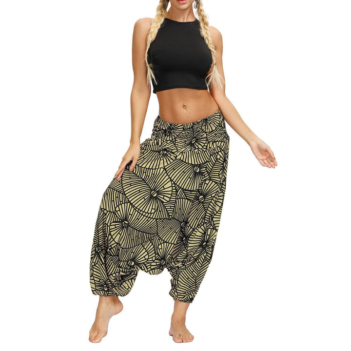 Womens Printed Loose Yoga Casual Pants Image 2