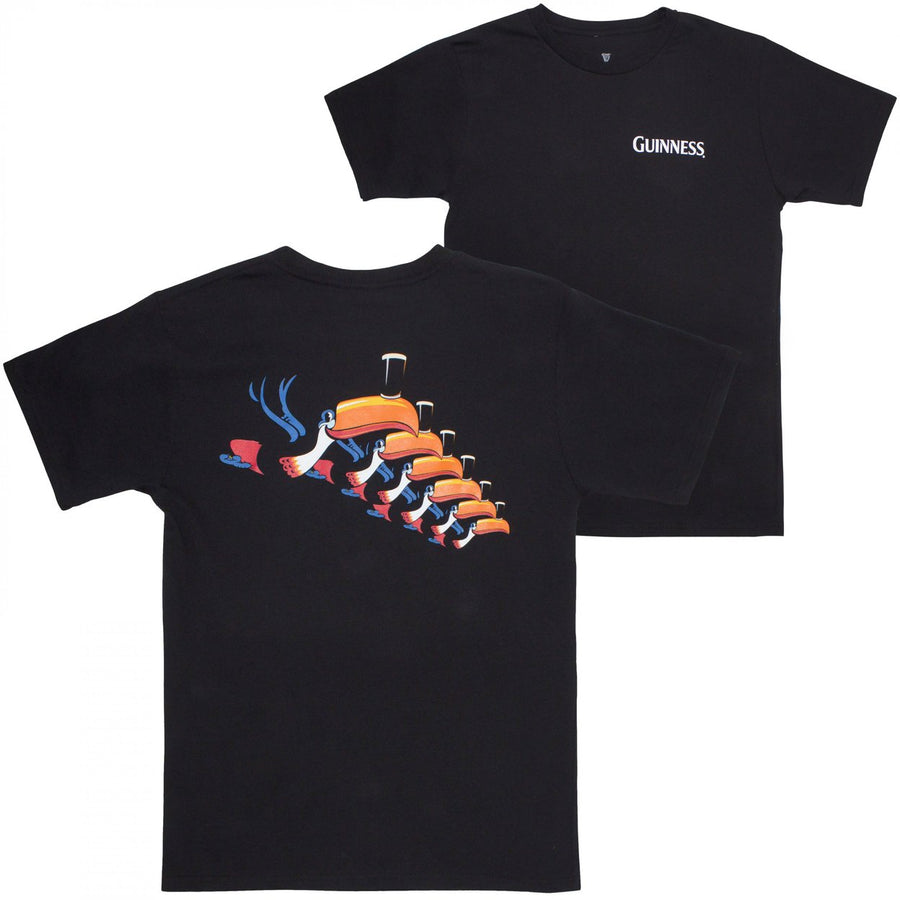 Guinness Toucan Flock Flight Front and Back Print T-Shirt Image 1