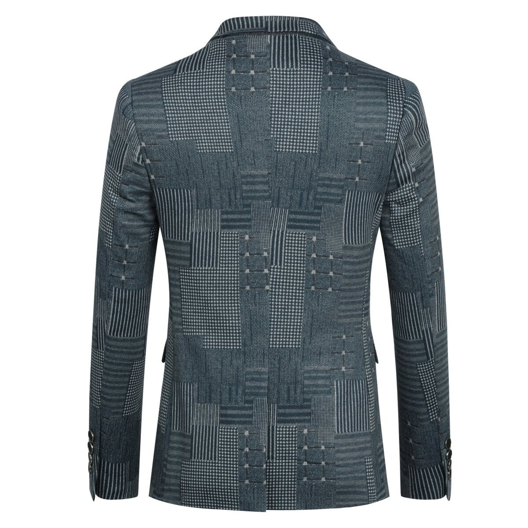Boys One-Button Stylish Stitching Casual Suit Jacket Image 4