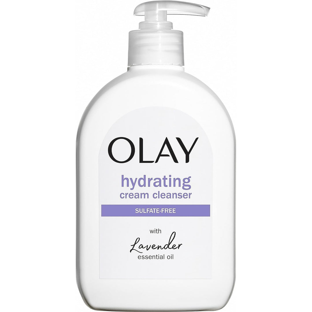 Olay Hydrating Cream Face Wash Lavender Essential Oil 473 ml. Image 1