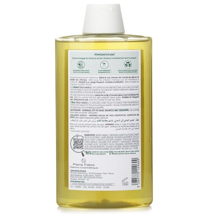 Klorane - Shampoo With Citrus (Purifying Normal To Oily Hair)(400ml/13.5oz) Image 2