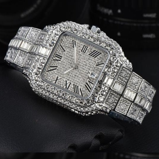 Shi Watch Square Fashion Trend Diamond Watch Three Pointer Quartz Watch Image 1