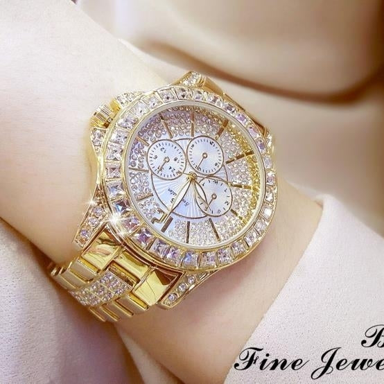 Overseas Popular Luxury Square Diamond Water Diamond Watch Image 1