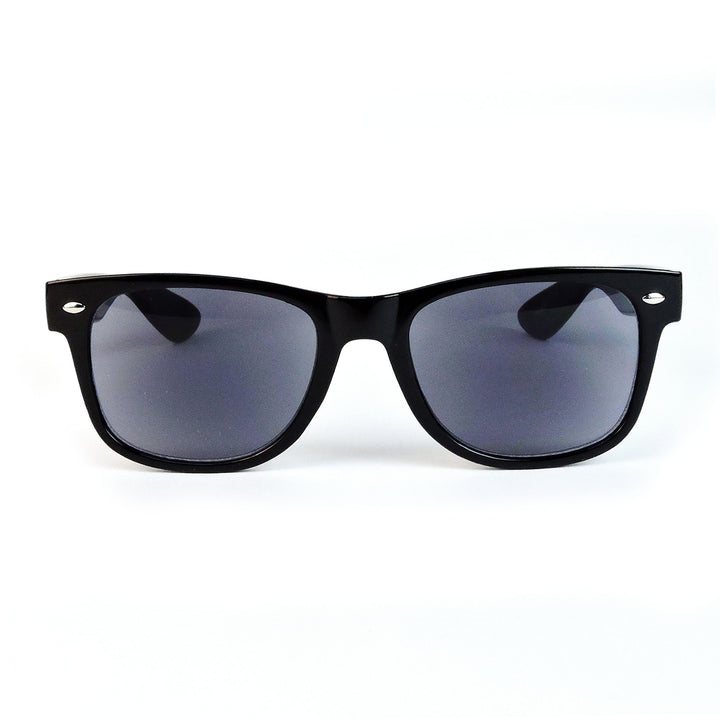 Bifocal Sun Readers Black Classic Frame Geek Retro Style Reading Sunglasses - Black Image 3