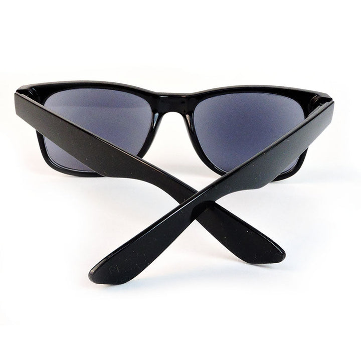 Bifocal Sun Readers Black Classic Frame Geek Retro Style Reading Sunglasses - Black Image 4