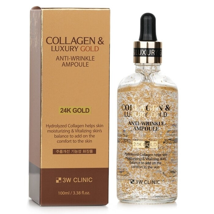 3W Clinic - Collagen and Luxury Gold Anti-Wrinkle Ampoule(100ml/3.38oz) Image 1