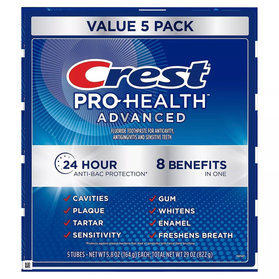 Crest Pro-Health Advanced Whitening + Intensive Clean Toothpaste (5.8 Oz 5 Ct) Image 1