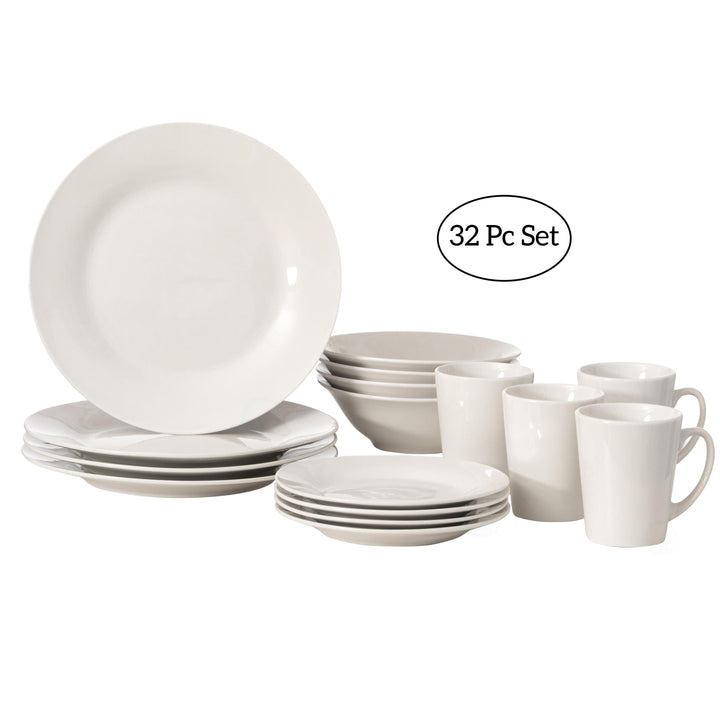 Spin Wash Dinnerware Set 16 Piece Chip Resistant Plates Mugs Bowls for 4 Image 1