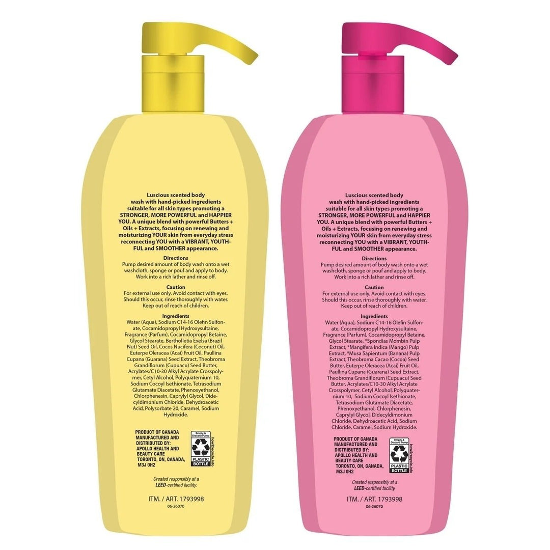 Nutrius Brazilian Body Wash Coco Bliss and Berry Bliss 25.4 Fluid Ounce (2 Pack) Image 3