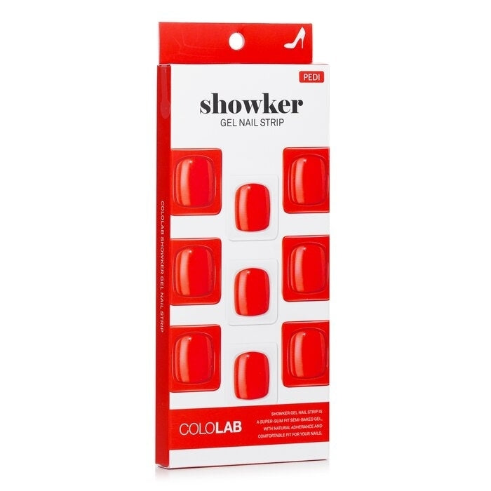 Cololab - Showker Gel Nail Strip  CPF504 Real Red(1pcs) Image 1
