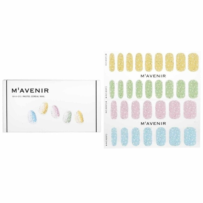 Mavenir - Nail Sticker (Assorted Colour) -  Pastel Cereal Nail(32pcs) Image 1