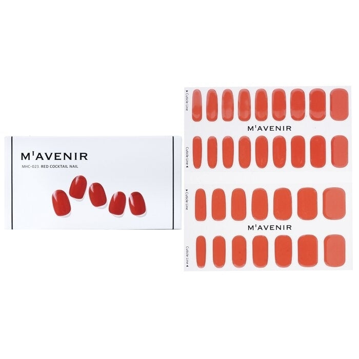 Mavenir - Nail Sticker (Red) -  Red Cocktail Nail(32pcs) Image 1