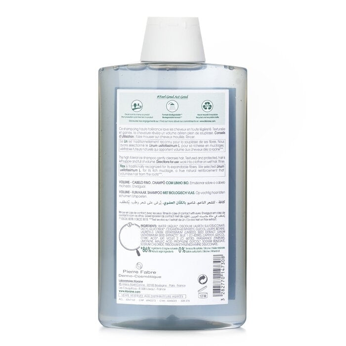 Klorane - Shampoo With Organic Flax (Volume Fine Hair)(400ml/13.5oz) Image 2