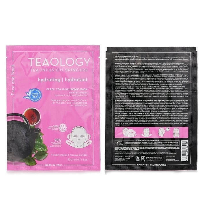 Teaology - Peach Tea Hyaluronic Face and Neck Mask(21ml/0.17oz) Image 2