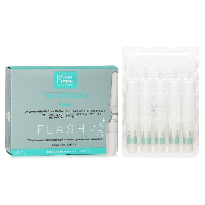 Martiderm - Flash Ampoules Anti-fatigue (For All Skin)(5 Ampoules x2ml) Image 1