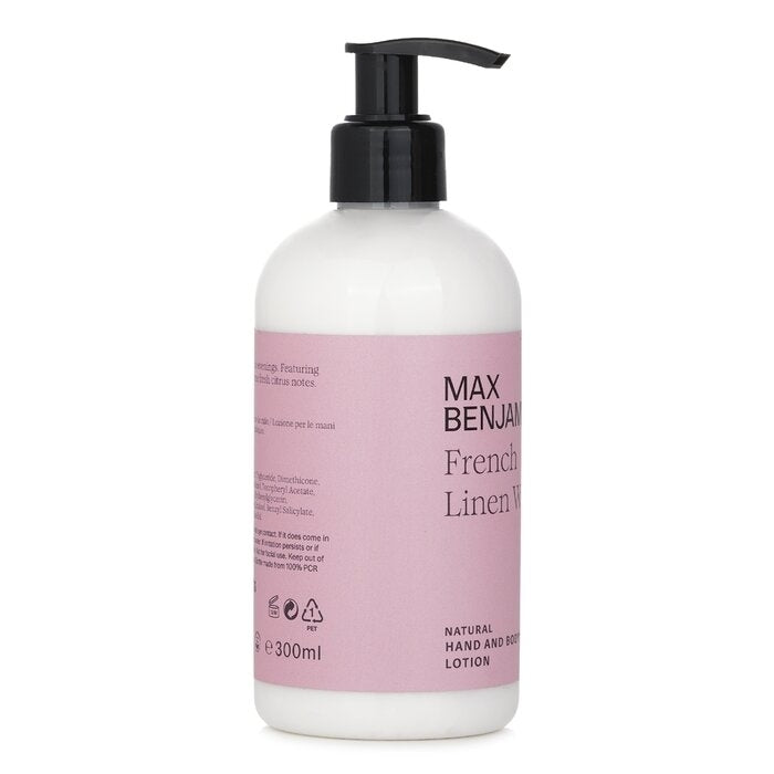 Max Benjamin - Natural Hand and Body Lotion - French Linen Water(300ml) Image 1