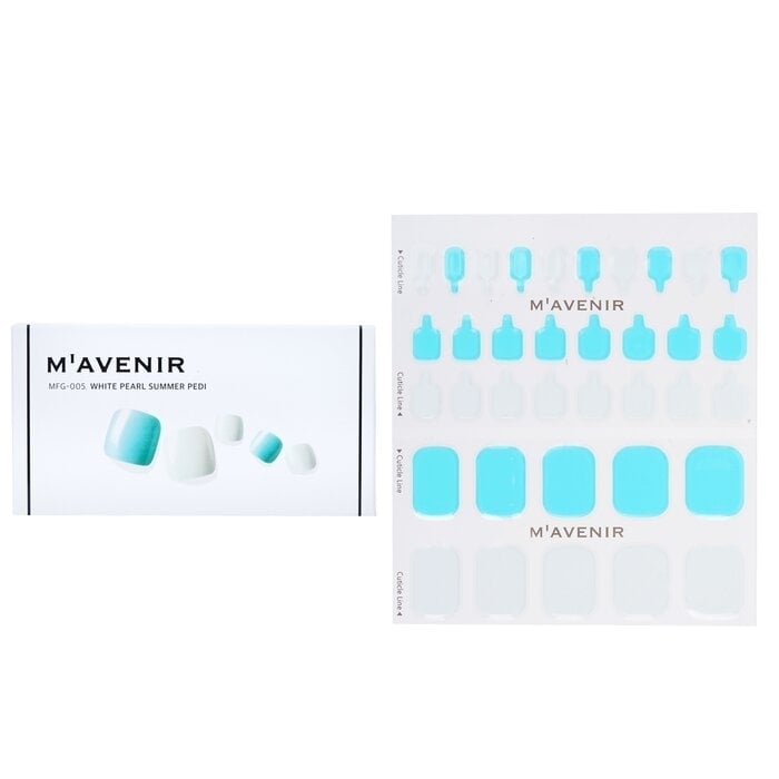 Mavenir - Nail Sticker (Assorted Colour) -  White Pearl Summer Pedi(36pcs) Image 1