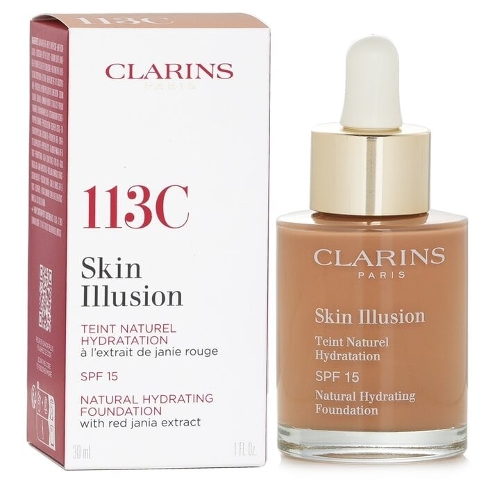 Clarins - Skin Illusion Natural Hydrating Foundation SPF 15 - 113 Chestnut(30ml/1oz) Image 1