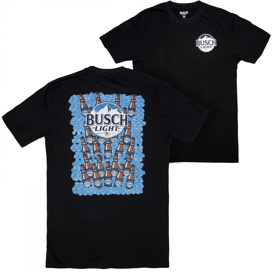 Busch Light On Ice Front and Back Print T-Shirt Image 1