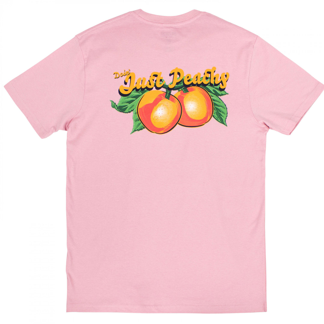 Busch Light Just Peachy Front and Back Print T-Shirt Image 2