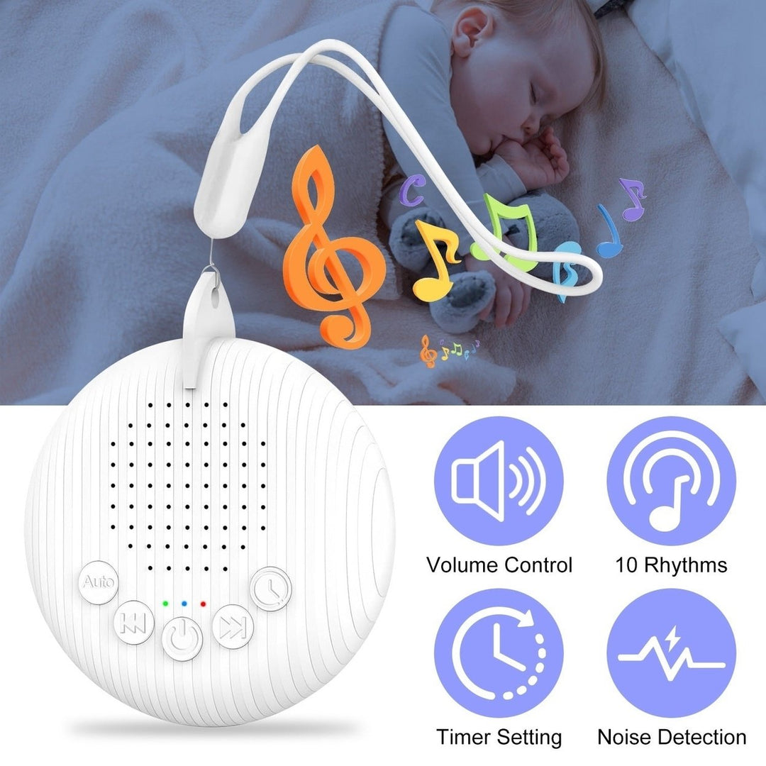 Portable White Noise Sound Machine For Baby Adult With 10 Soothing Sounds Volume Control Timer Settings Noise Detection Image 1