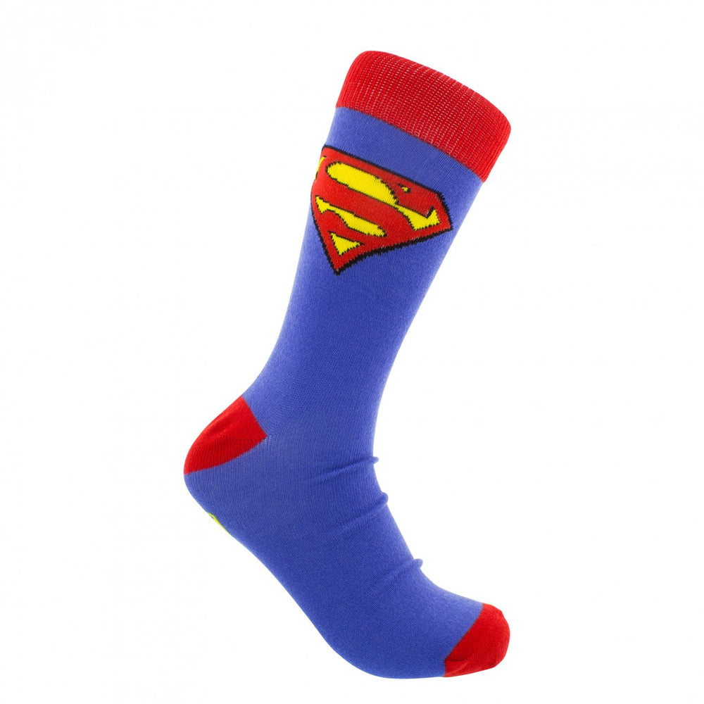 Superman Suit and Superboy Logos 2-Pair Pack of Crew Socks Image 2