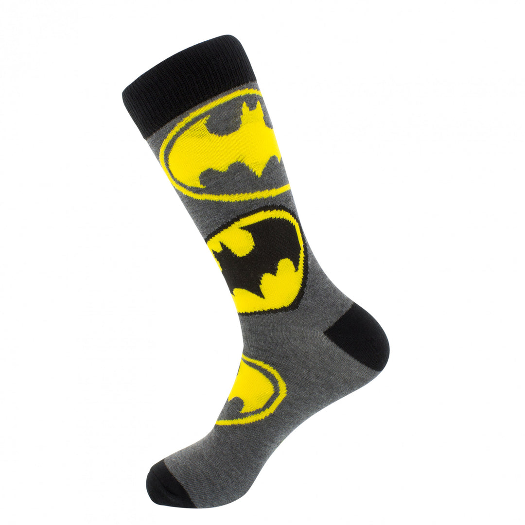 Batman Suit and Logos 2-Pair Pack of Crew Socks Image 2