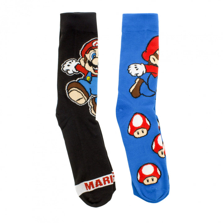 Super Mario Bros. Level Up 2-Pack Crew Socks Image 2