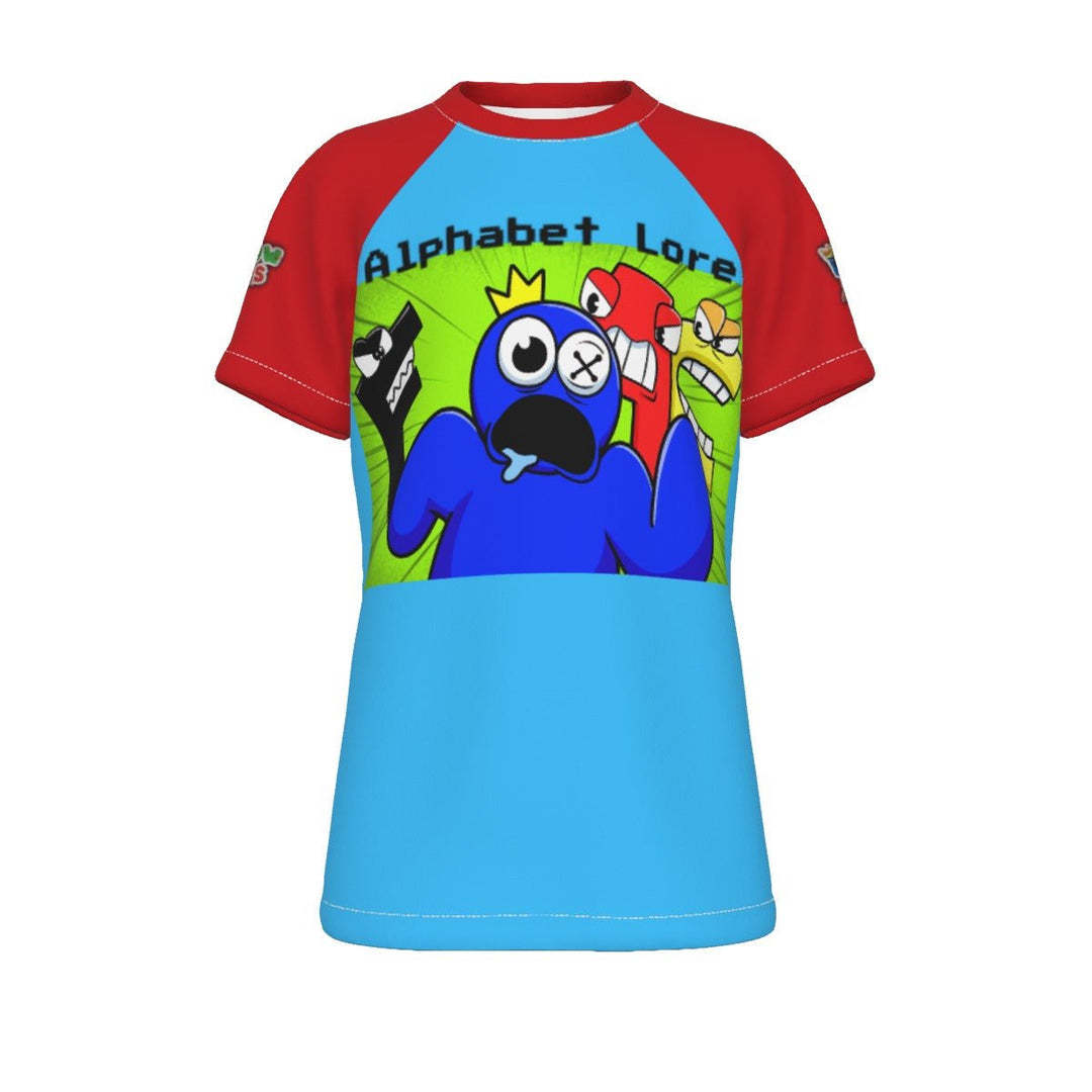 Kids Rainbow Friends VS Alphabet Lore Shirt Image 1