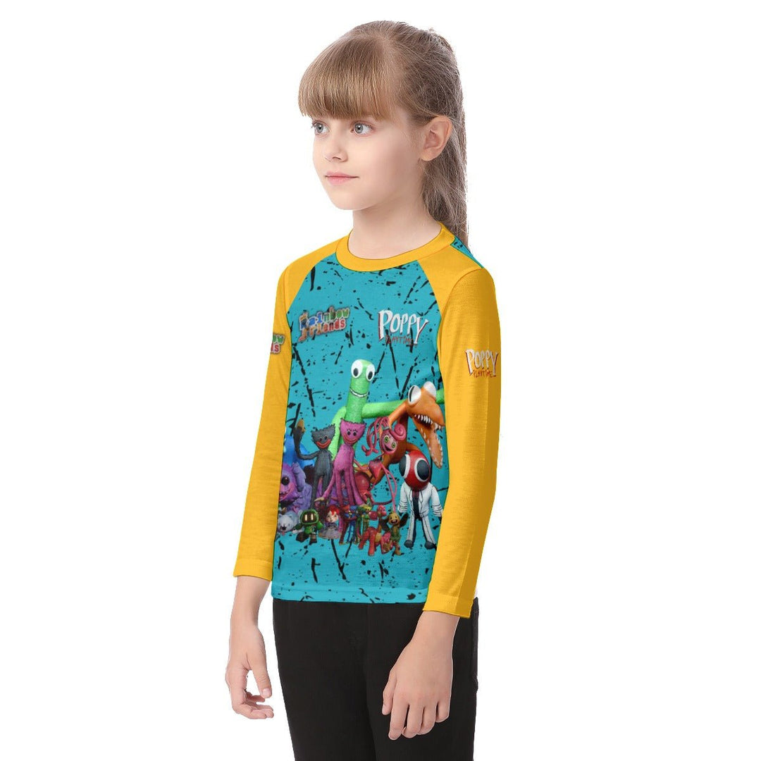 Kids Huggy Wuggy Rainbow Friends Long Sleeve Shirt Image 3