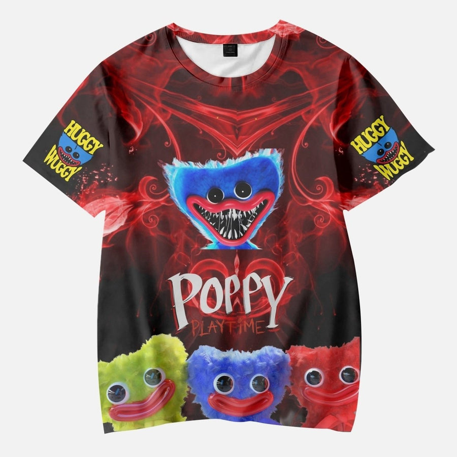 Huggy Wuggy Poppy Playtime Shirt Kids Tee Cotton Comfortable Casual Wear Image 1