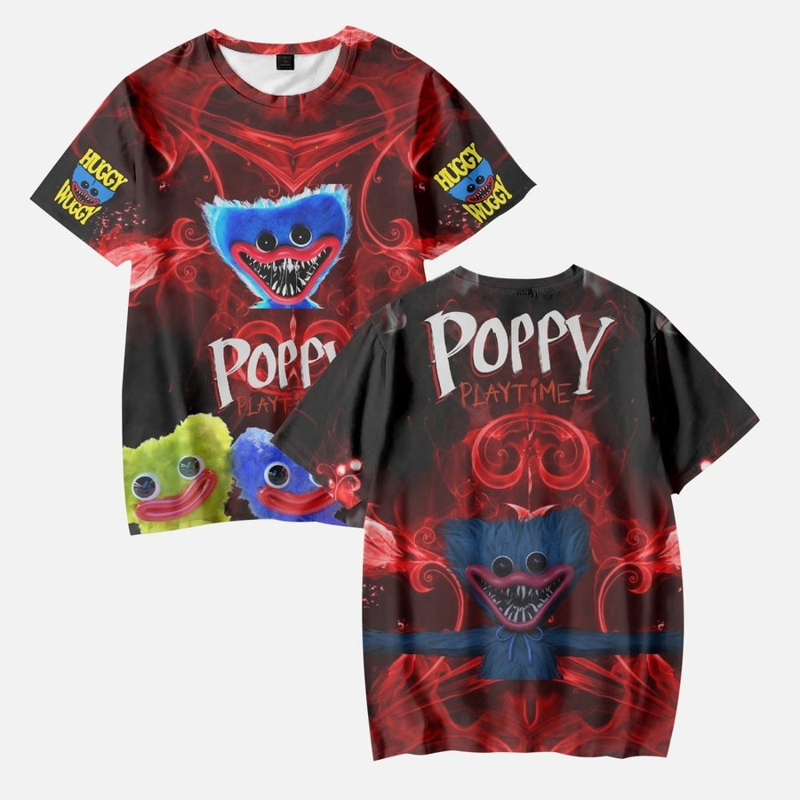 Huggy Wuggy Poppy Playtime Shirt Kids Tee Cotton Comfortable Casual Wear Image 1