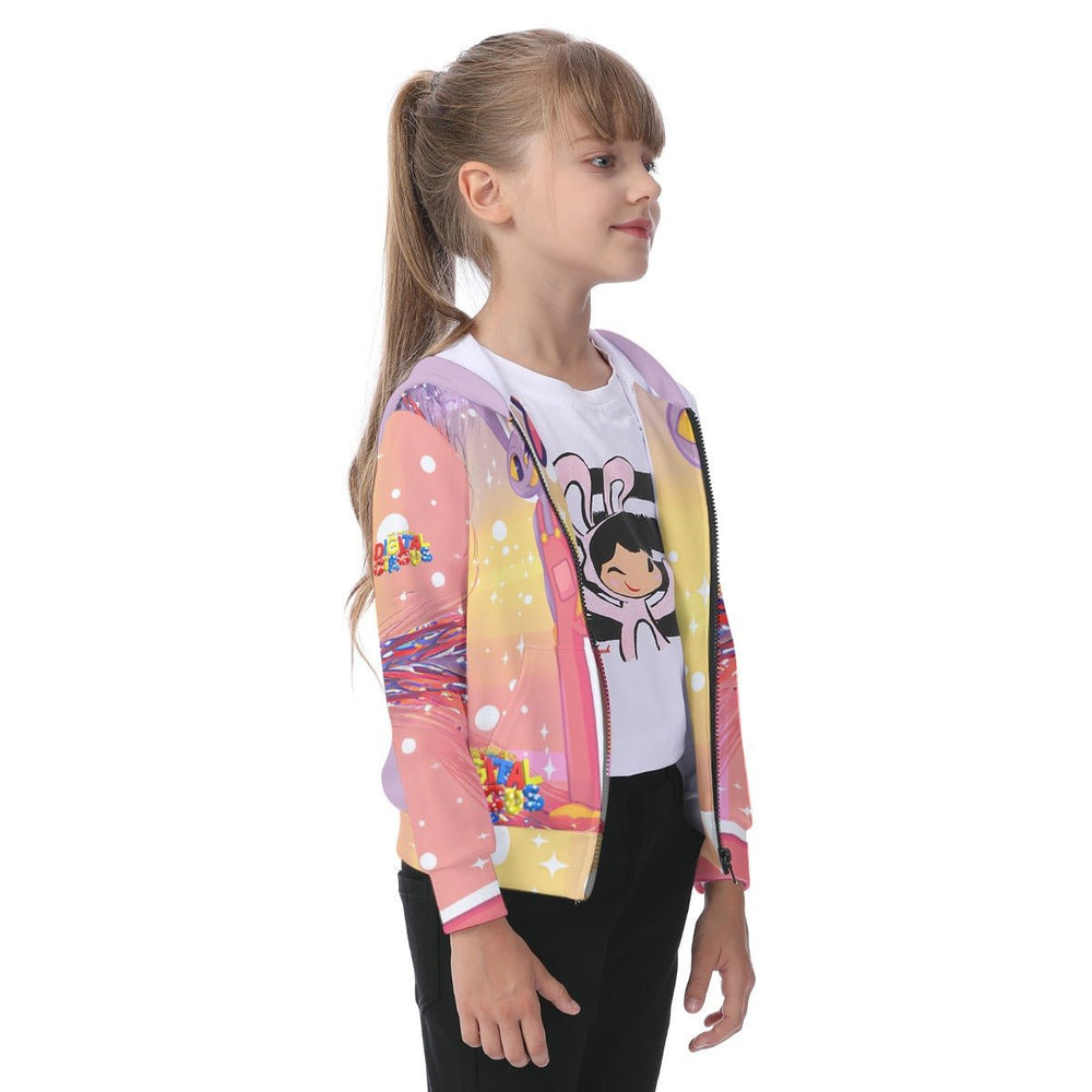 Kids Amazing Digital Circus Jax Zip-up Hoodie With Patch Pocket Image 2