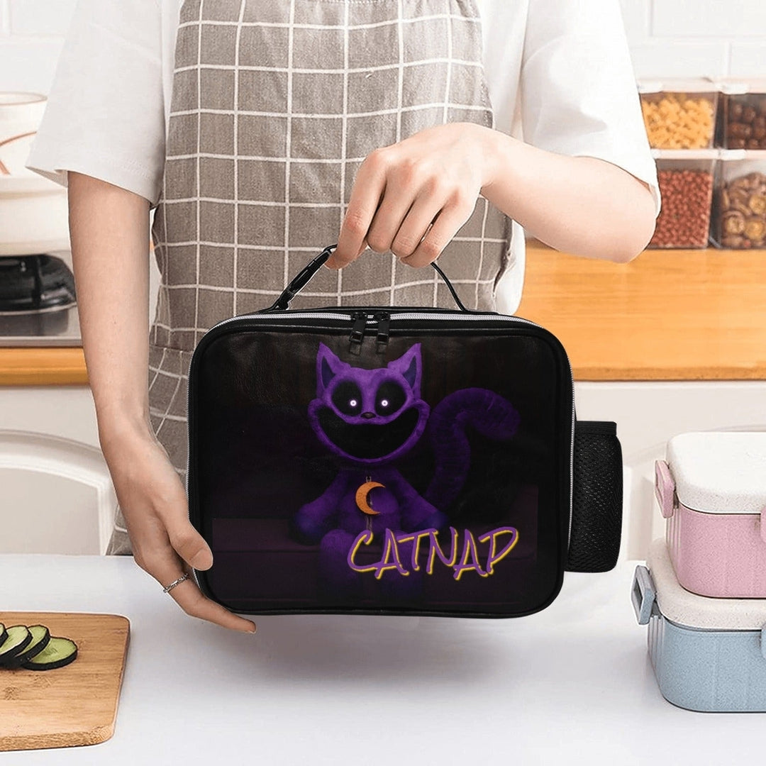 Catnap PU Leather Lunch Box Insulated Water-Resistant 11x4.2x9 Inch Bag Image 2